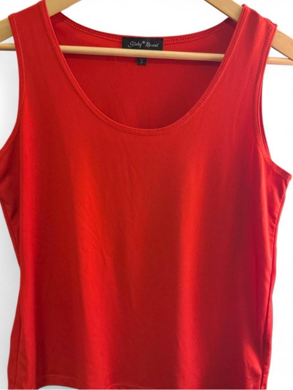 Slinky Brand Red Scoop Neck Tank Top